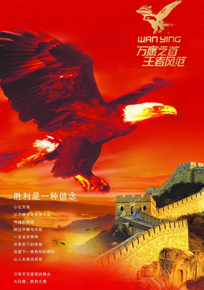 大红鹰图片(3302X4964(DPI:300))psd模版下载
