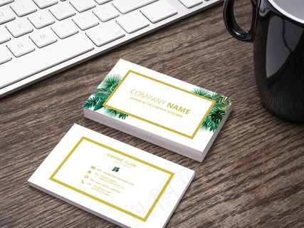 2017年绿色清爽小清新名片设计