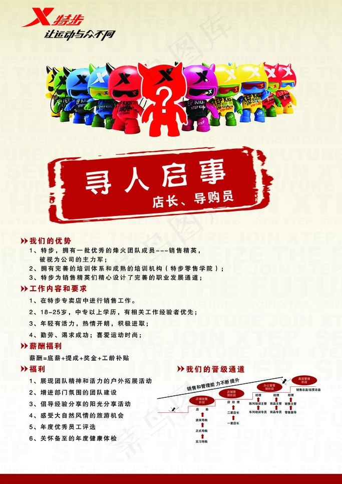 特步招聘海报图片(3150X4724(DPI:100))psd模版下载