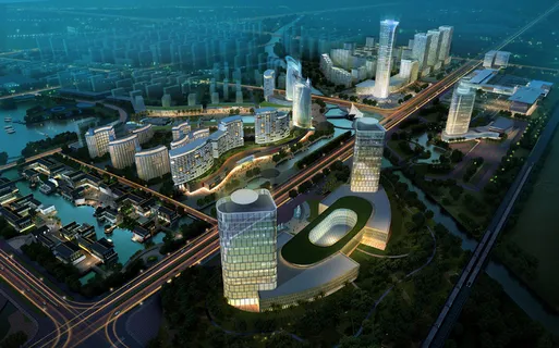 溧阳城市设计规划效果图 溧阳城市设计规划效果图