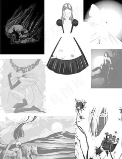 超酷神秘诡异女性矢量插画 下载