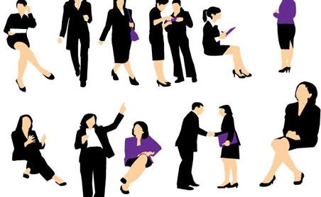 向量的女商人eps,ai矢量模版下载