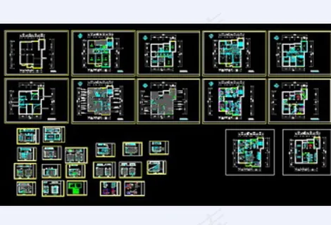 一套复式室内CAD装修施工图