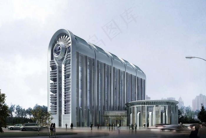现代科技建筑规划图图片(3701X2695(DPI:72))psd模版下载