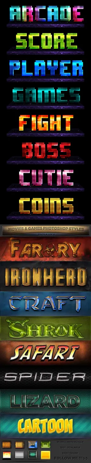 炫酷高端大气立体3D艺术字体