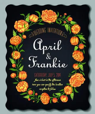 婚礼邀请卡图片