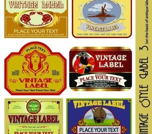 欧式label矢量素材图片eps,ai矢量模版下载