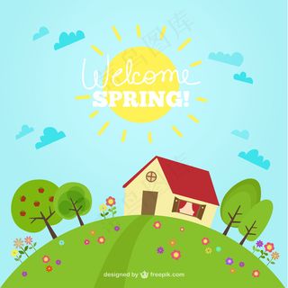 快乐的春天的背景