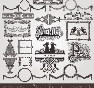 欧式花纹 古典花纹花边框图片