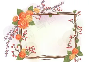 韩国植物装饰边框矢量图13
