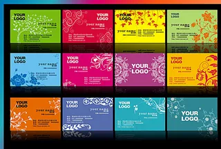 彩色名片设计图片