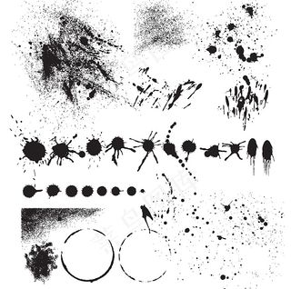 实用墨迹矢量素材