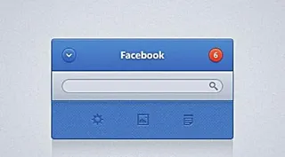 facebook网页搜索框psd素...