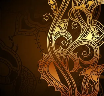 金色欧式梦幻花纹花朵图片 金色欧式梦幻花纹花朵图片