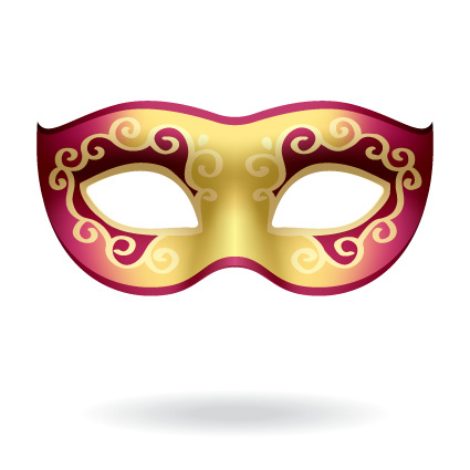 各种狂欢节面具元素矢量集04