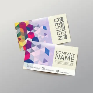 几何抽象图案名片创意设计