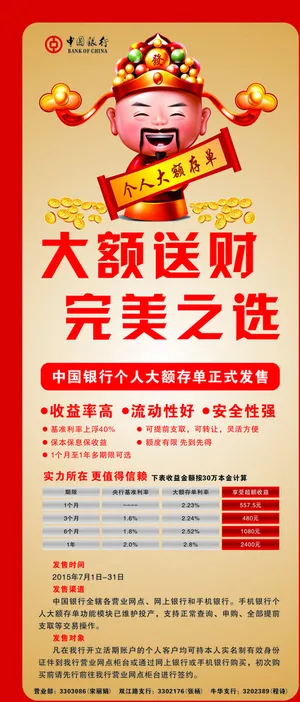 中国银行展架图片