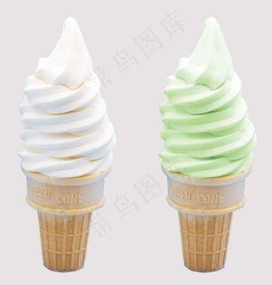 原味冰淇淋抹茶冰淇淋