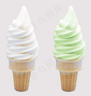 原味冰淇淋抹茶冰淇淋