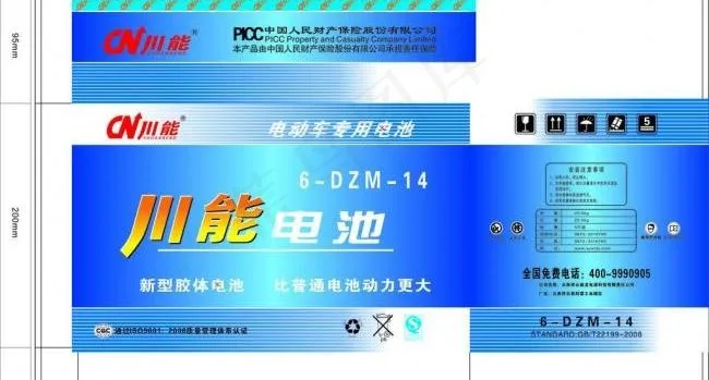 蓄电池包装箱图片cdr矢量模版下载