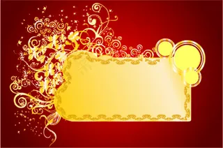 金色的花纹背景