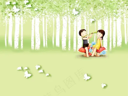 卡通可爱情侣电脑壁纸