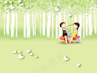 卡通可爱情侣电脑壁纸