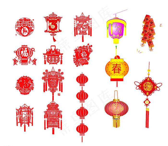 灯笼图片ai矢量模版下载