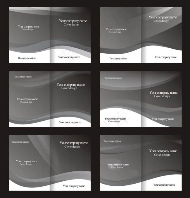 黑色画册封面设计矢量素材cdr矢量模版下载