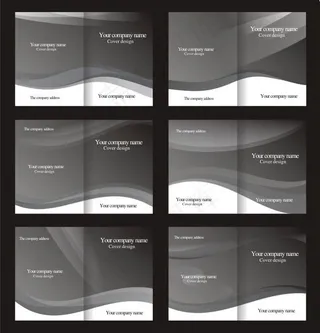 黑色画册封面设计矢量素材