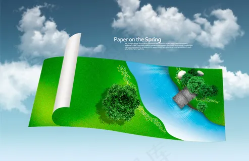 高清PSD分层素材描绘蓝天