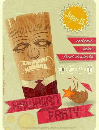 复古食品海报矢量素材图片