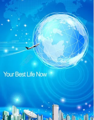 蓝色商务科技背景