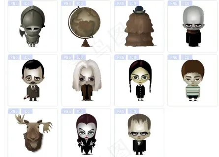 亚当斯家族人物图标