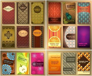 超炫背景时尚名片卡片设计矢量素材