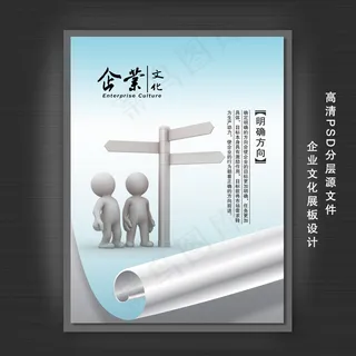 企业文化展板PSD模板下载