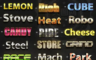 15款金属质感3D艺术字样式V4