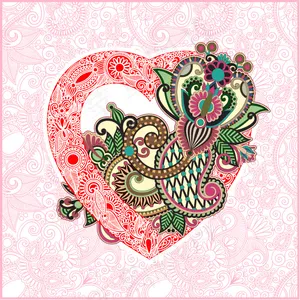 心形valentine39s节贺卡...