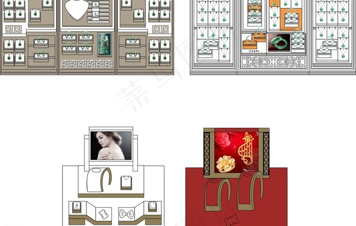 珠宝展示图片cdr矢量模版下载