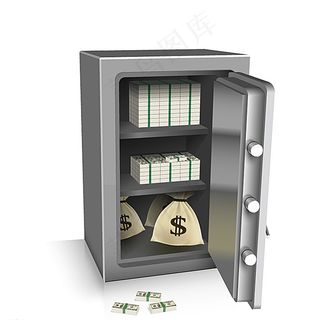打开的保险柜矢量素材图片