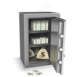 打开的保险柜矢量素材图片
