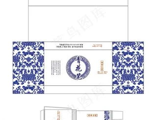 青花瓷笔盒和笔