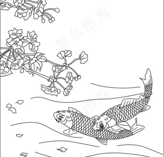 鲤鱼 花图片 鲤鱼 花图片