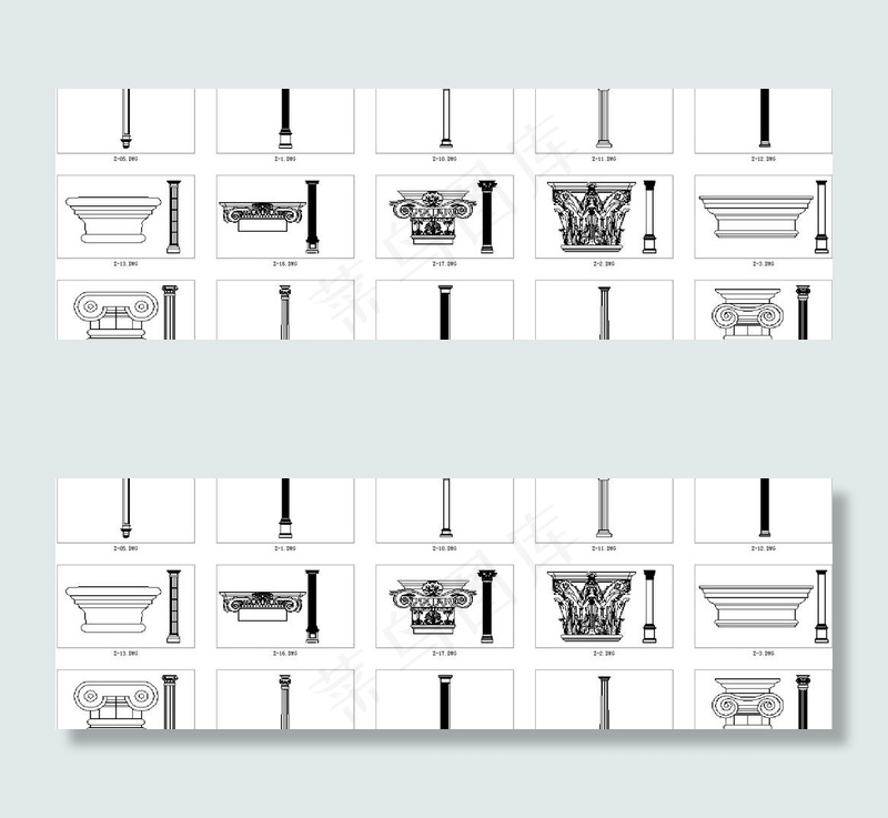 欧式构造 饰柱图片