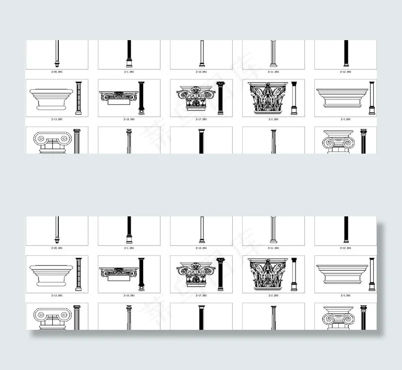 欧式构造 饰柱图片