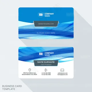 时尚动感线条名片设计矢量素材