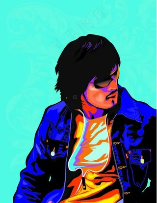 欧矢量素材人物男图片