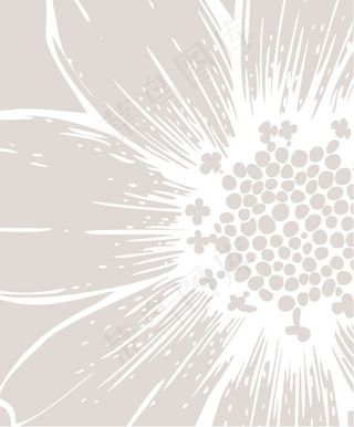 手绘花朵线稿矢量素材