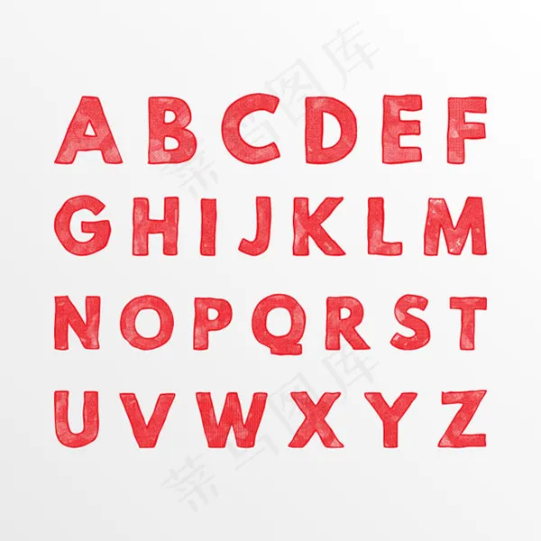 红色英文字母矢量素材下载eps,ai矢量模版下载