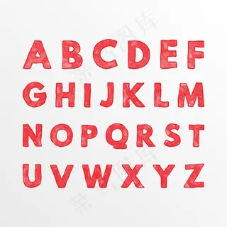 红色英文字母矢量素材下载 红色英文字母矢量素材下载